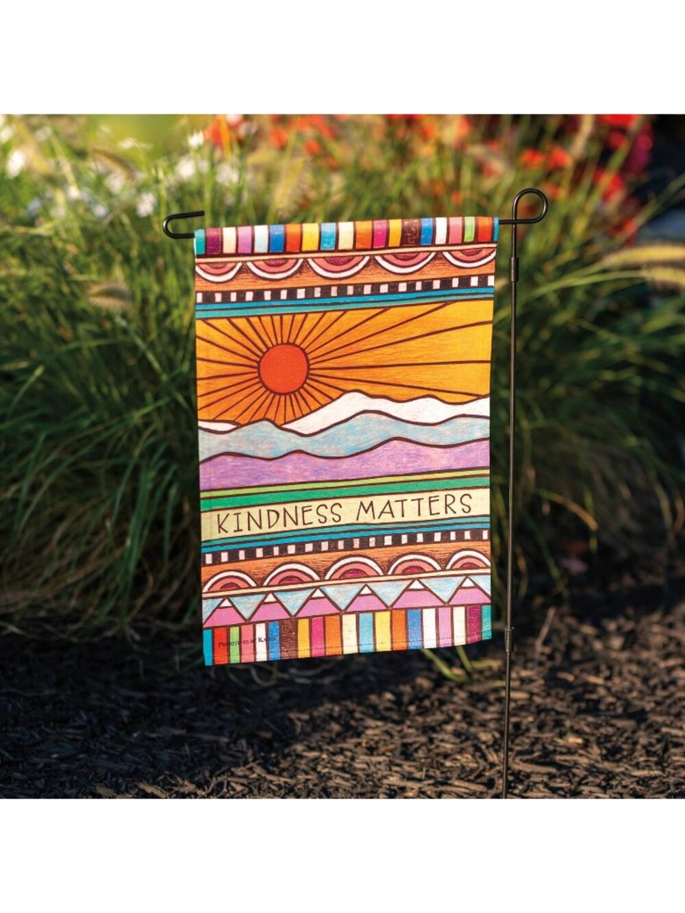 New Primitives By Kathy Kindness Matters Garden Flag Double Sided Boho Style